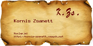 Kornis Zsanett névjegykártya