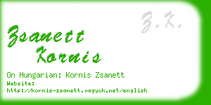 zsanett kornis business card